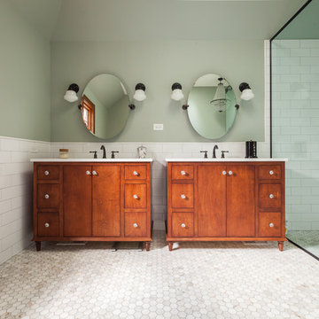 Mahogany Vanities & Rustic Hall Bath Vanity