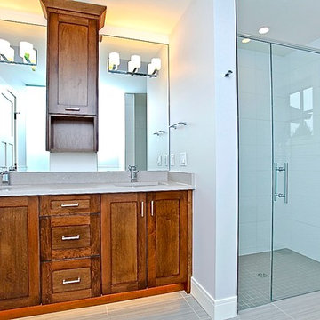 Main Bath Vanity and Zero threshold shower
