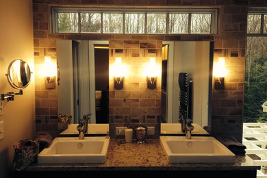 Example of a trendy bathroom design in Portland Maine