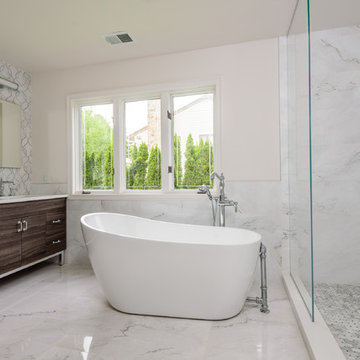 Manhasset Master Bathroom with Double Shower