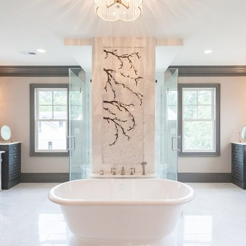 Marble & Custom Mosaic Bathroom & Traditional Kitchen in Rock Springs Residence