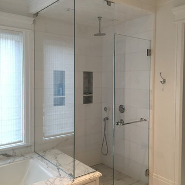 Marble Curbless Shower