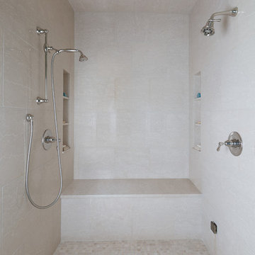 Marble Double Shower in Master Bath