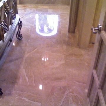 Marble floor after refinishing