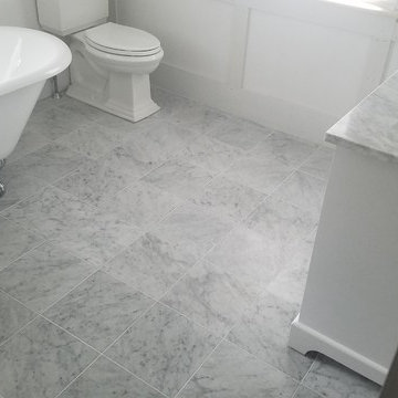 Marble Floor with Vanity, Toilet and Tub