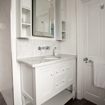 Marble, traditional 3 bathroom project, Hove: bathroom 1