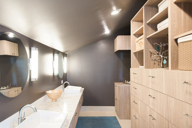 Inspiration for a small contemporary bathroom remodel in Atlanta