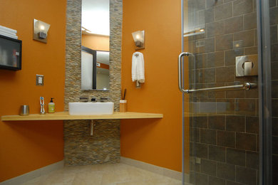Inspiration for a contemporary bathroom remodel in Denver
