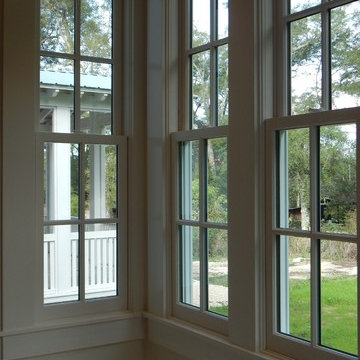Marvin windows in three wall alcove