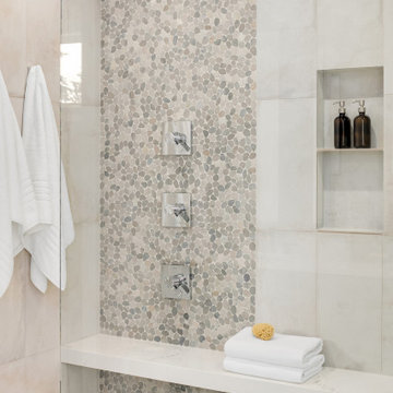 Master Bath Accented Tiled Shower