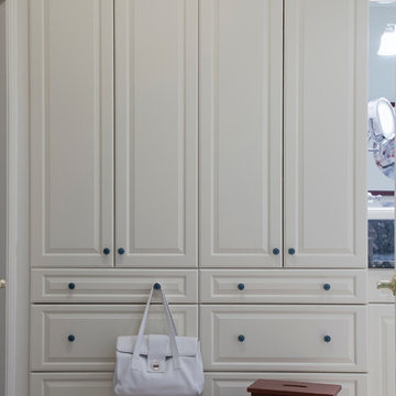 Master Bath Armoire cabinetry in Matte Cream from Ultracraft