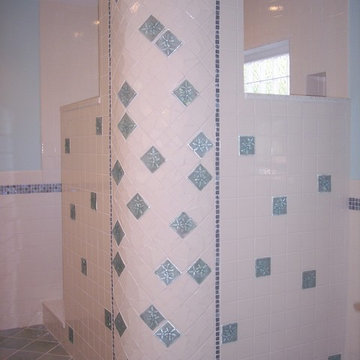 Master Bath Artistic mosaic design.