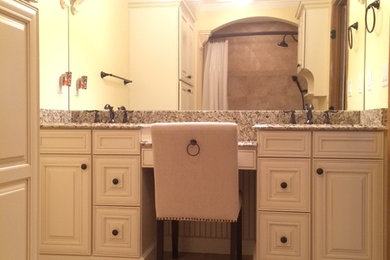 This is an example of a classic bathroom in Huntington.