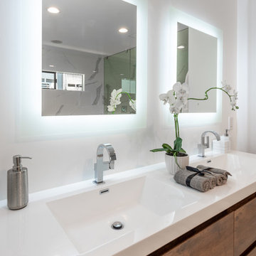 Master Bath Contemporary Double Vanity | Wrightwood Residence | Studio City, CA
