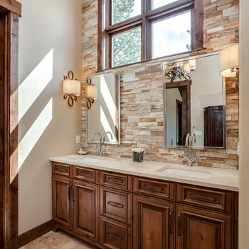 Master Bath in a Mountain Home in Granby