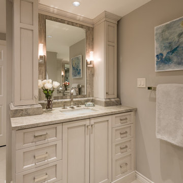 Master Bath in Luxe Transitional Hi-Rise Residence