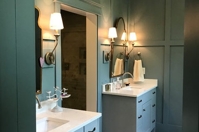 Inspiration for a large transitional bathroom remodel in Charlotte