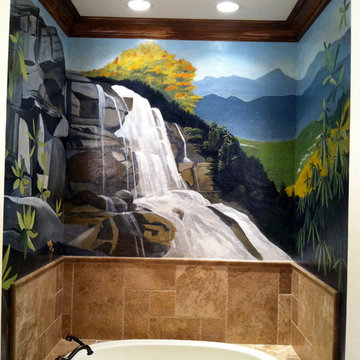 Master bath mural