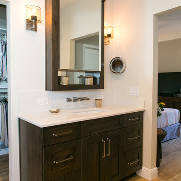 Master Bath Remodel with Barn Door Vanity Mirror