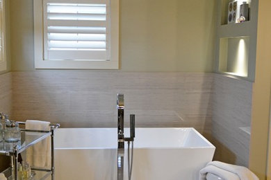 Inspiration for a contemporary bathroom remodel in Calgary