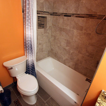 Master Bath Renovation Tiled Grey Shower ~ Brunswick, OH