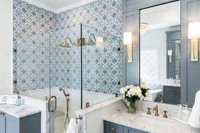 Inspiration for a transitional bathroom remodel in Austin