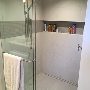 Master Bath Shower with Tile accent