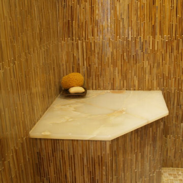Master bath steam shower seat