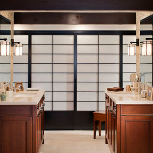 Example of a zen bathroom design in Sacramento