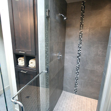 Master Bath + Tiled Shower + Linen Cabinet
