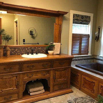 Master Bath with Antique Charm