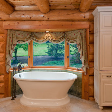 Master bath with cattails and dragonflies