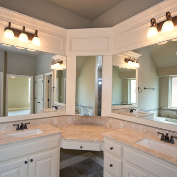 Master Bath with Corner Vanity and Double Sinks