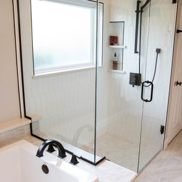 Master Bath with Fabulous Double Vanity and Tower