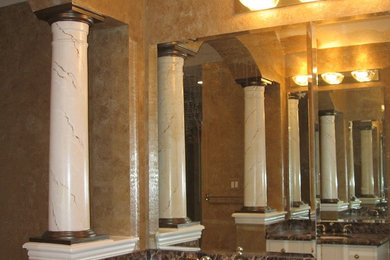Master Bath with Faux Marble Columns