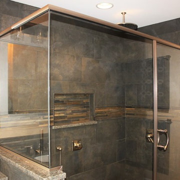 Master Bath with Gray Cabinets