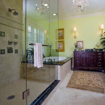 Master Bath with His and Hers Vanities, Oversized Shower and Separate Tub