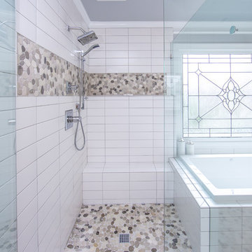 Master Bath with Stunning Tile Work