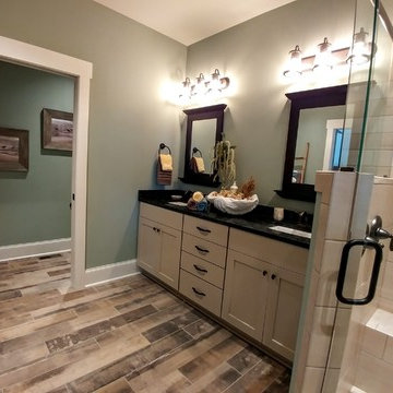 Master Bath with Upgraded Flooring and Shower