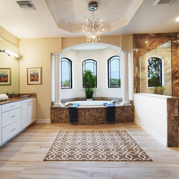 Master Bath with Walk-In Shower and Soaking Tub