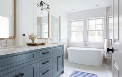 Master Bathroom Mixes Traditional and Modern Touches