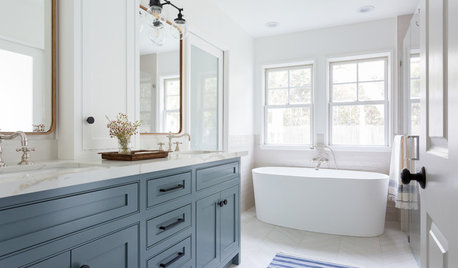 Master Bathroom Mixes Traditional and Modern Touches