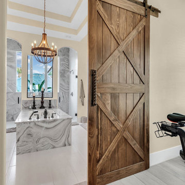Master Bathroom Barn Door-Avenue of the Rushes