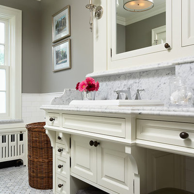 Inspiration for a timeless mosaic tile bathroom remodel in Minneapolis