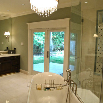 Master Bathroom Clawfoot Tub Designed by Maggie Grants