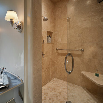 Master Bathroom - Limestone Shower