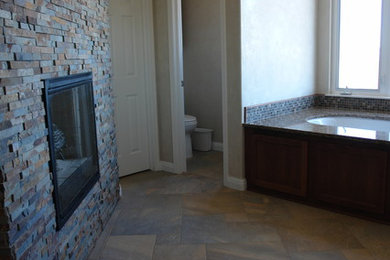 Example of an arts and crafts bathroom design in Denver