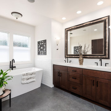 Master Bathroom remodel with free standing tub and walk-in shower