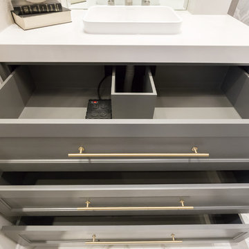 Master Bathroom Renovation | Gold, Gray & Cobalt | Spring Valley | Houston, TX