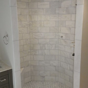MASTER BATHROOM - Shower - Carrara Marble 6" x 12"